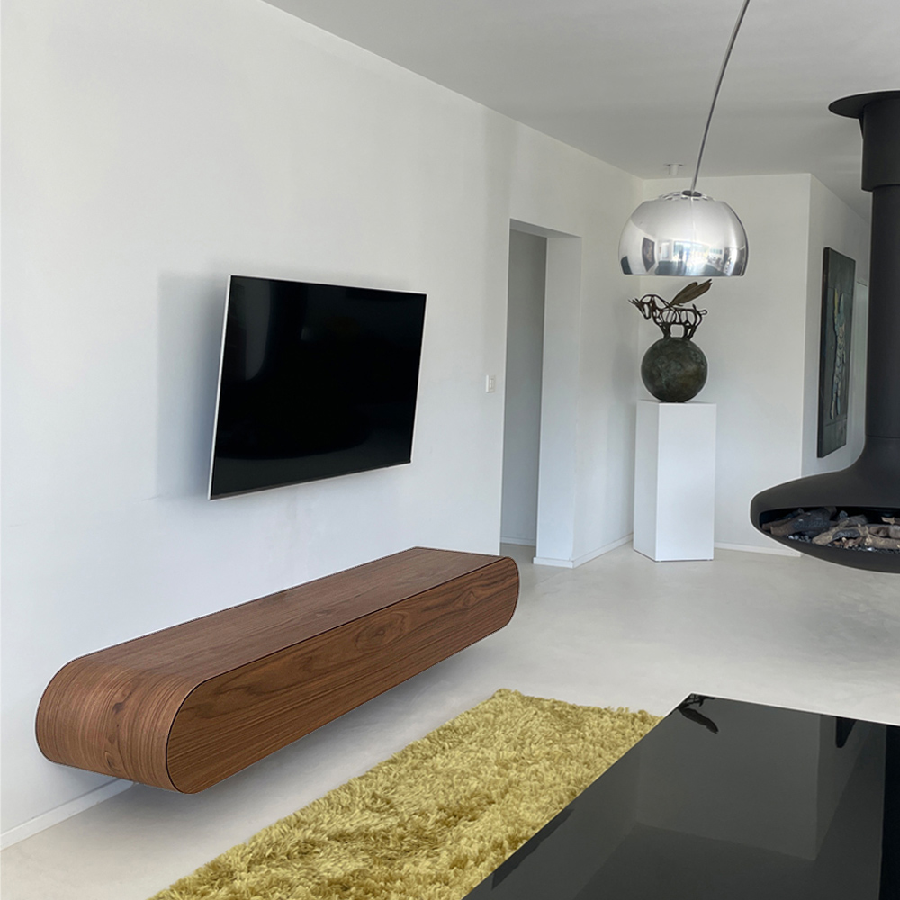 Wall-mounted media console