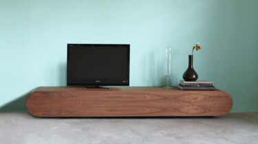 media console walnut