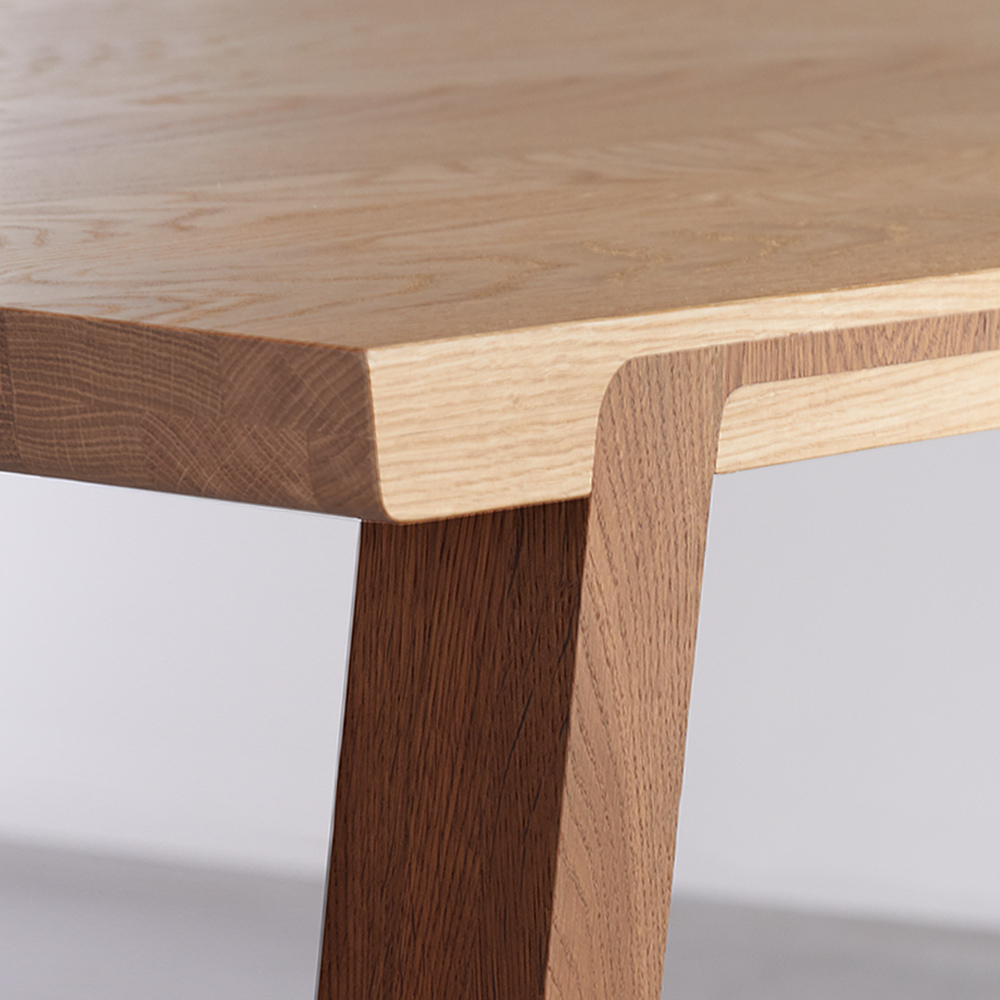 Design eettafel eiken detail